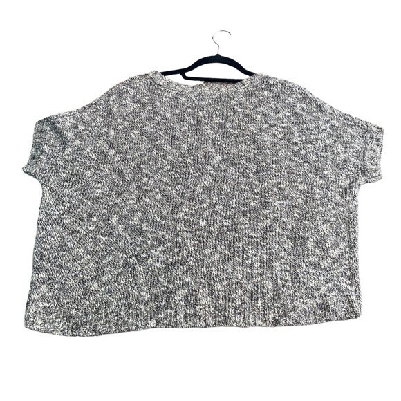 Vince Women's Size S Boxy Chunky Knit Sweater Gray Marl Linen Blend Contemporary - Picture 7 of 10